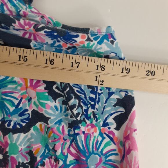 Lilly Pulitzer Loro Swing Dress Tiered High Tide Navy Sea Baby Doll Womens S - Picture 10 of 11
